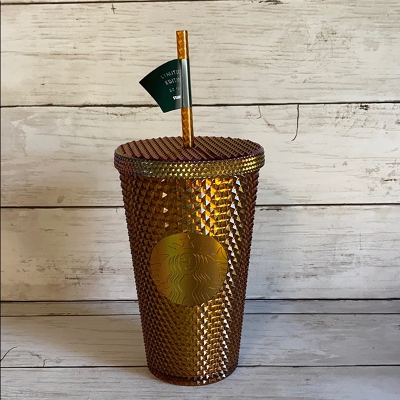 Starbucks Other - Starbucks grande honeycomb gold studded